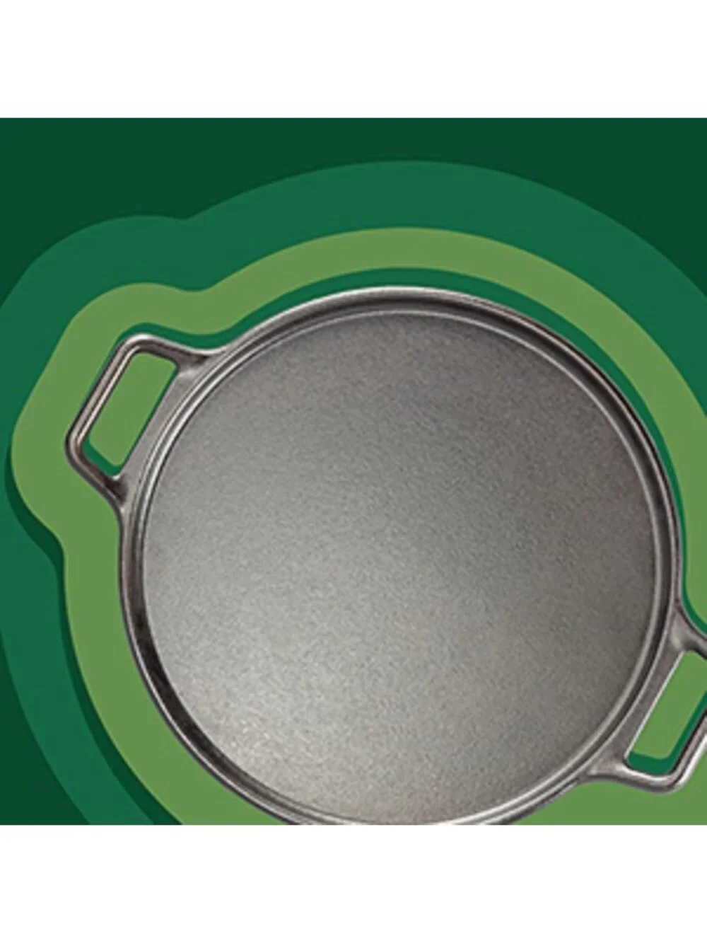 14-Inch Seasoned Cast Iron Pizza Pan - Durable Baking Plate for Homemade Pizzas
